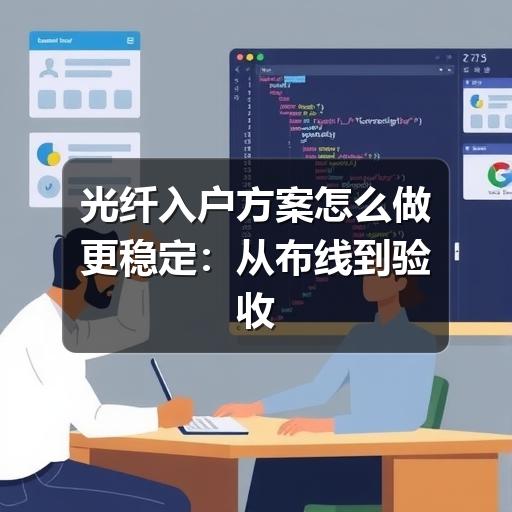 光纤入户方案怎么做更稳定：从布线到验收的实用指南